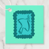 Whimsical Christmas Peace Dove Cute Holiday Gift Bedankjes Labels (Voorkant)