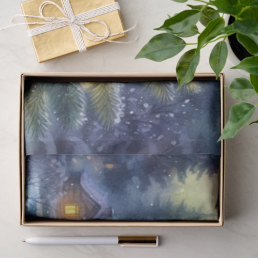 Whimsical Christmas Polar Beer & Tree Decoupage Tissuepapier (Geschenk)