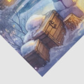 Whimsical Christmas Polar Beer & Tree Decoupage Tissuepapier (Detail)