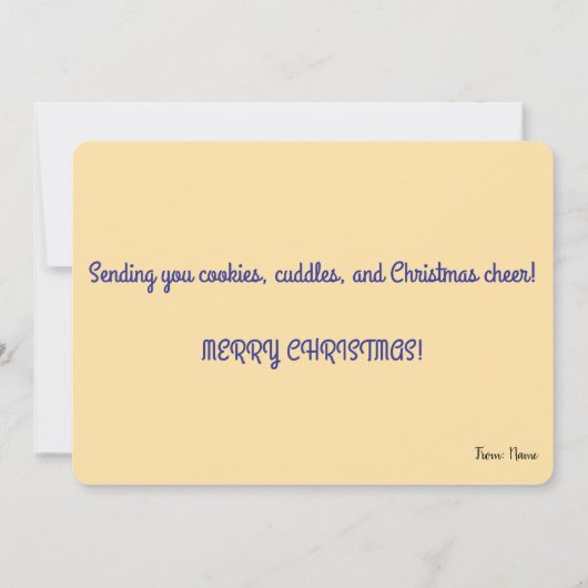 Whimsical Christmas Pony in Snowy Forest Feestdagenkaart (Achterkant)