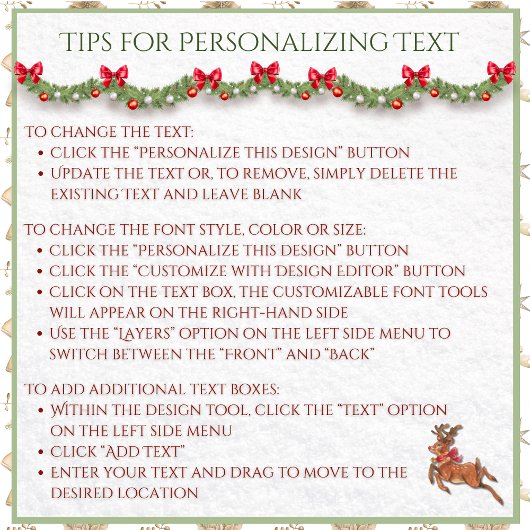 Whimsical Christmas Reindeer Cookie Recept Kaart