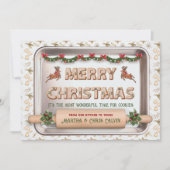 Whimsical Christmas Reindeer Cookie Recept Kaart (Voorkant)