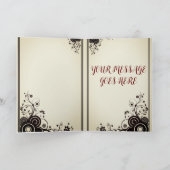 Whimsical Christmas Rendier Aanpasbare Kaart (Binnen)