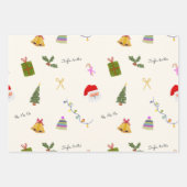 Whimsical Christmas Seamless Pattern Inpakpapier Vel (Voorkant)