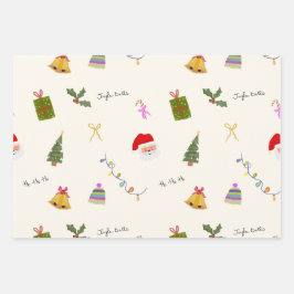 Whimsical Christmas Seamless Pattern  Inpakpapier Vel