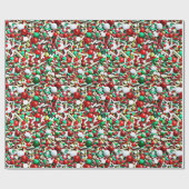 Whimsical Christmas Snoep Sprinkles Feestdagen Cadeaupapier (Vlak)