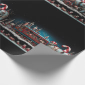 Whimsical Christmas Snoep Train 1 Cadeaupapier (Hoek)