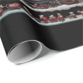 Whimsical Christmas Snoep Train 1 Cadeaupapier (Rol Hoek)