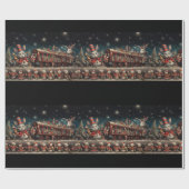 Whimsical Christmas Snoep Train 2 Cadeaupapier (Vlak)