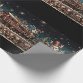 Whimsical Christmas Snoep Train 2 Cadeaupapier (Hoek)