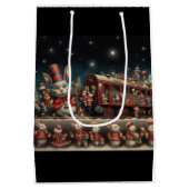 Whimsical Christmas Snoep Train 2 Medium Cadeauzakje (Achterkant)