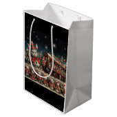 Whimsical Christmas Snoep Train 2 Medium Cadeauzakje (Achterkant Gekanteld)