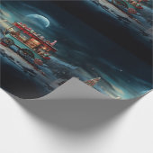 Whimsical Christmas Snoep Winkelwagen 1 Cadeaupapier (Hoek)