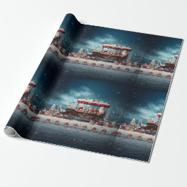 Whimsical Christmas Snoep Winkelwagen 3 Cadeaupapier