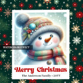 Whimsical Christmas Snowman Napkins Editable Party Servet