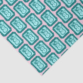 Whimsical Christmas Snowmen Cute Bright Holiday Tissuepapier (Detail)