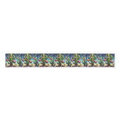 Whimsical Christmas Southwest Saguaro Cactus Grosgrain Lint (Voorkant)