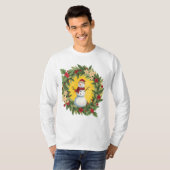 Whimsical Christmas Sweater | Snowman T-shirt (Voorkant volledig)