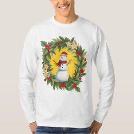 Whimsical Christmas Sweater | Snowman T-shirt