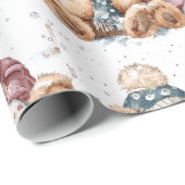 Whimsical Christmas Teddy Bears Wrapping Paper  Cadeaupapier (Rol Hoek)
