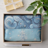 Whimsical Christmas Tree Blue Decoupage Tissuepapier (Geschenk)