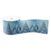Whimsical Christmas Tree Blue Grosgrain Lint (Spoel)