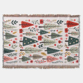 Whimsical Christmas Tree Forest Deken (Voorkant)