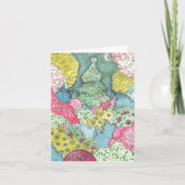 Whimsical Christmas Tree Garden Blank Bedankkaart (Voorkant)
