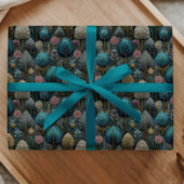 Whimsical Christmas Tree in Blue and Green Gift Cadeaupapier