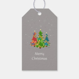 Whimsical Christmas Trees Feestelijke Grey Gift La Cadeaulabel