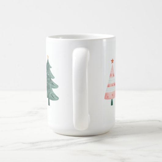 Whimsical Christmas Trees Mug Koffiemok (Handvat)