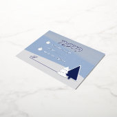 Whimsical Christmas Trees Response Card Folie Feestdagen Briefkaart (Gedraaid)