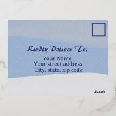 Whimsical Christmas Trees Response Card Folie Feestdagen Briefkaart (Achterkant)