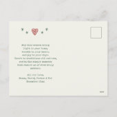 Whimsical Christmas Truck Retro Rood en Groen Feestdagenkaart (Achterkant)