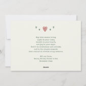 Whimsical Christmas Truck Retro Rood en Groen Feestdagenkaart (Achterkant)