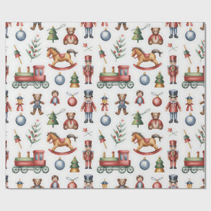 Whimsical Christmas Village inpakpapier
