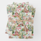 Whimsical Christmas Village Inpakpapier Vel (In situ)