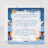 Whimsical Christmas Village on a Winter's Night Feestdagenkaart (Achterkant)