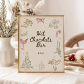 Whimsical Christmas Vrijgezellenfeest Hot Chocolat Poster
