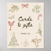 Whimsical Christmas Vrijgezellenfeest Kaarten en g Poster (Voorkant)
