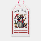 Whimsical Christmas wasbeer labels voor feestelijk Cadeaulabel (Achterkant)