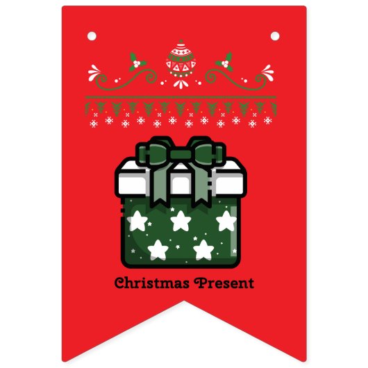 Whimsical Christmas Wonderland bunting banner (Derde vlag)