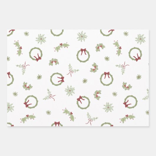 Whimsical Christmas Wrapping Paper Sheets (Voorkant 3)