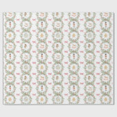 Whimsical Christmas Wreaths and Toys Cadeaupapier (Vlak)