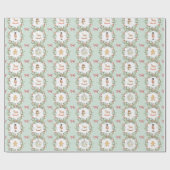 Whimsical Christmas Wreaths and Toys Cadeaupapier (Vlak)