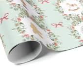 Whimsical Christmas Wreaths and Toys Cadeaupapier (Rol Hoek)