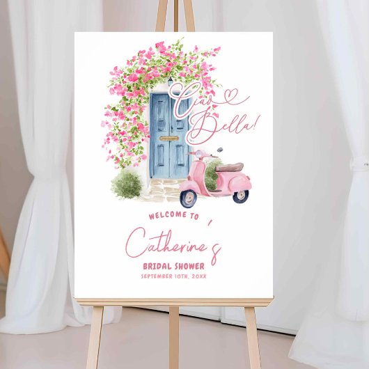 Whimsical Ciao Bella Italiaans Bruiloftsontbijt We Poster