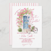Whimsical Ciao Bella Italian Bridal Shower Kaart (Voorkant / Achterkant)