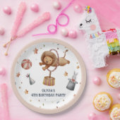 Whimsical Circus Leeuw Kids Verjaardagsfeest Papieren Bordje (Feest)