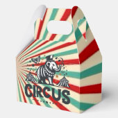 Whimsical Circus Sunburst Kids Verjaardagsfeest Bedankdoosjes (Voorkant)
